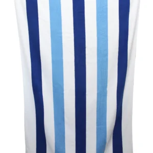 Large Blue Stripe Beach Towel