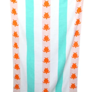 Large Orange Turtle Beach Towel