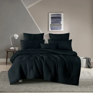 Spencer Black Quilt Cover Set