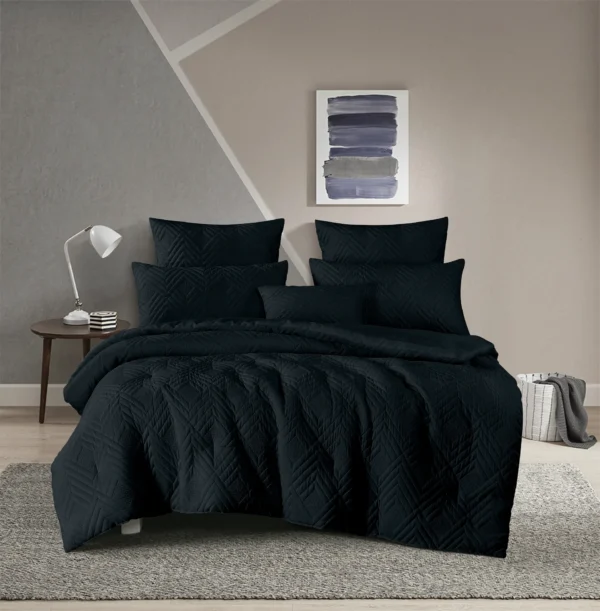 Spencer Black Quilt Cover Set
